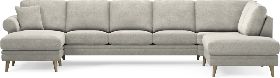 Eden - 3-sits soffa med schäslong vänster och divan höger - Grå