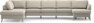 County - 4-sits soffa med divan vänster och schäslong höger - Beige