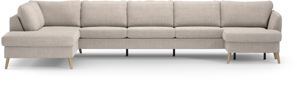 County - 4-sits soffa med divan vänster och schäslong höger - Beige