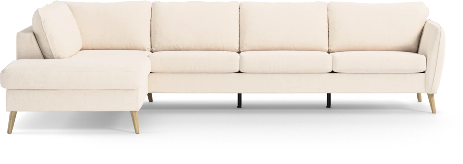 County - 3-sits soffa med divan vänster - Vit