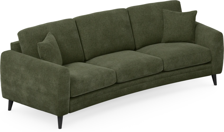Eden - 3-sits soffa svängd - Grön