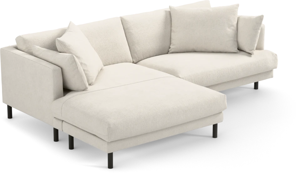 Harper - 4-sits med schäslong XL vänster - Vit