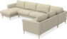 Bridge - Hörnsoffa, 3+2-sits med schäslong vänster - Beige