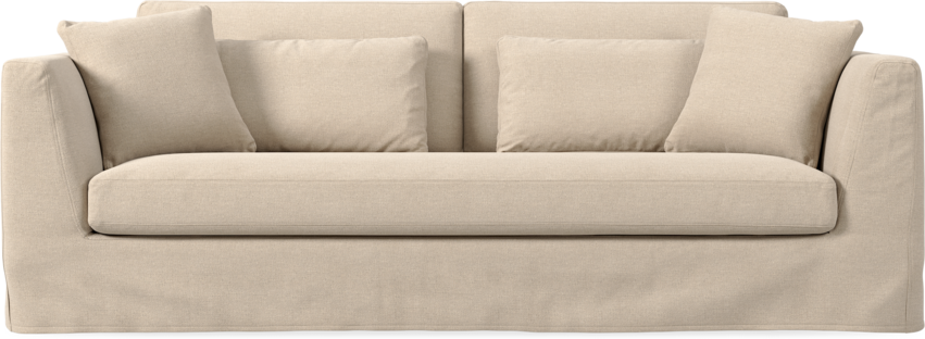 Willow - 3-sits soffa, hel dyna, med kappa - Beige
