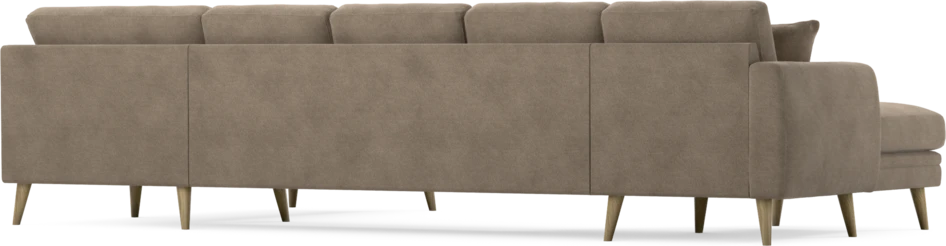 Eden - 3-sits soffa med schäslong vänster och divan höger - Brun