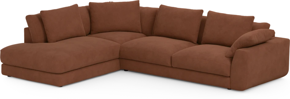 Amie - 3-sits med divan vänster - Orange