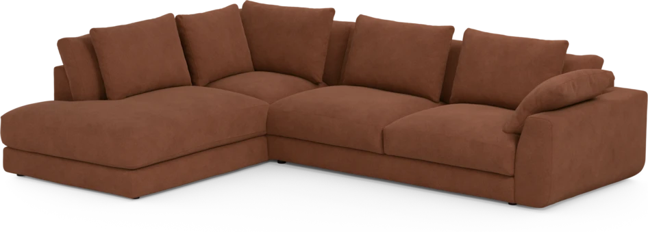 Amie - 3-sits med divan vänster - Orange