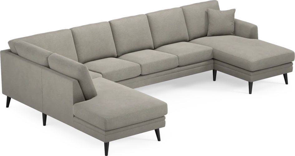 Eden - 3-sits soffa med divan vänster och schäslong höger - Grå