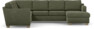 Friday - Hörnsoffa, 2+3-sits med schäslong höger - Grön