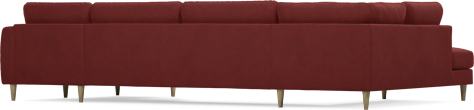 Bridge - 3-sits soffa med divan vänster och schäslong höger - Röd