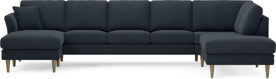 Eden - 3-sits soffa med schäslong vänster och divan höger - Blå