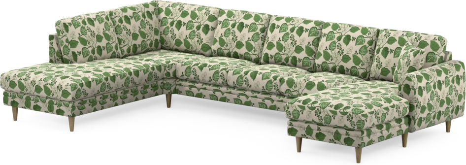 Eden - 3-sits soffa med divan vänster och schäslong höger - Flerfärgad