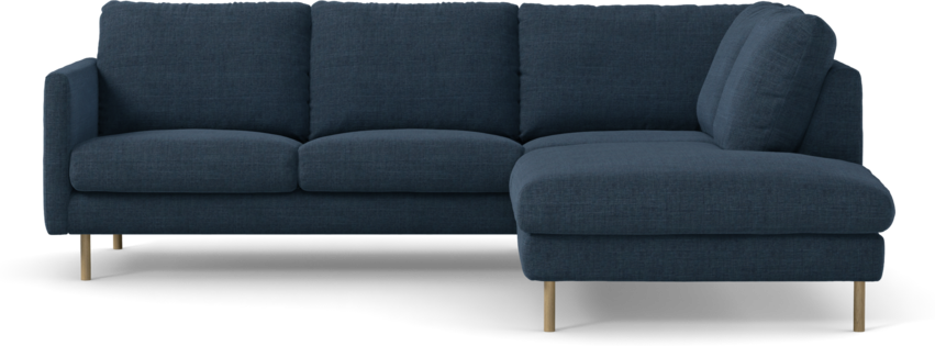 Madison Lux - 2-sits soffa med divan höger - Blå