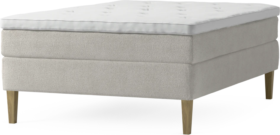 Delux Sense - Kontinentalsäng, enkelsäng 140 cm med bäddmadrass och sängben