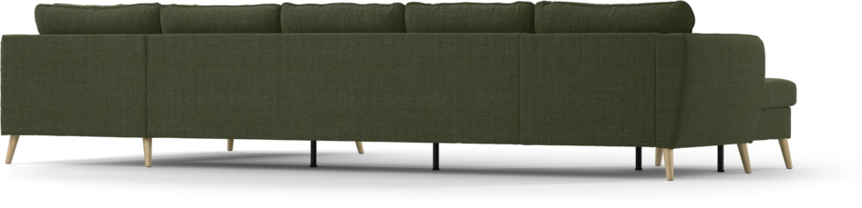 County - 4-sits soffa med schäslong vänster och divan höger - Grön