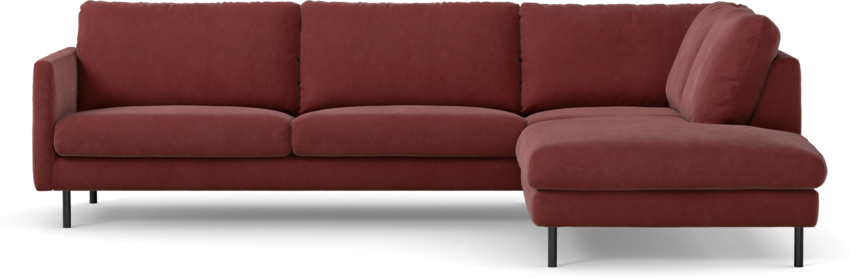 Madison Lux - 3-sits soffa med divan höger - Rosa