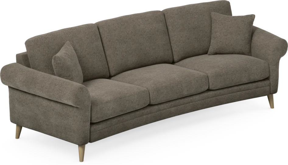 Eden - 3-sits soffa svängd - Brun