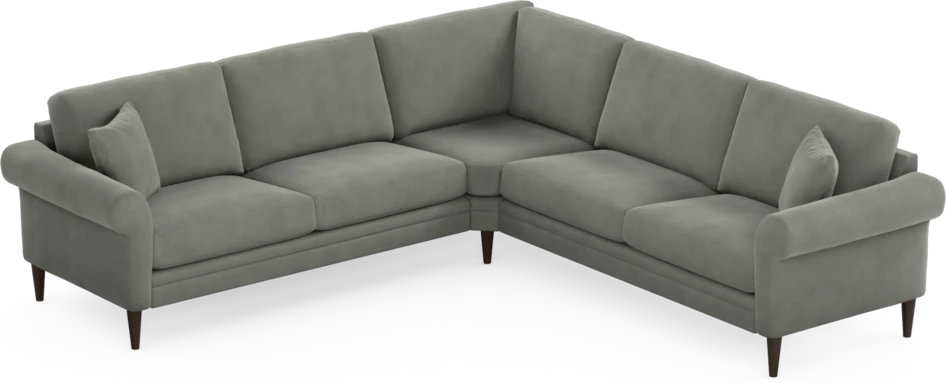 Eden - Hörnsoffa, 2,5+2,5-sits - Grå