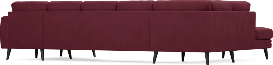 Eden - 3-sits soffa med divan vänster och schäslong höger - Röd