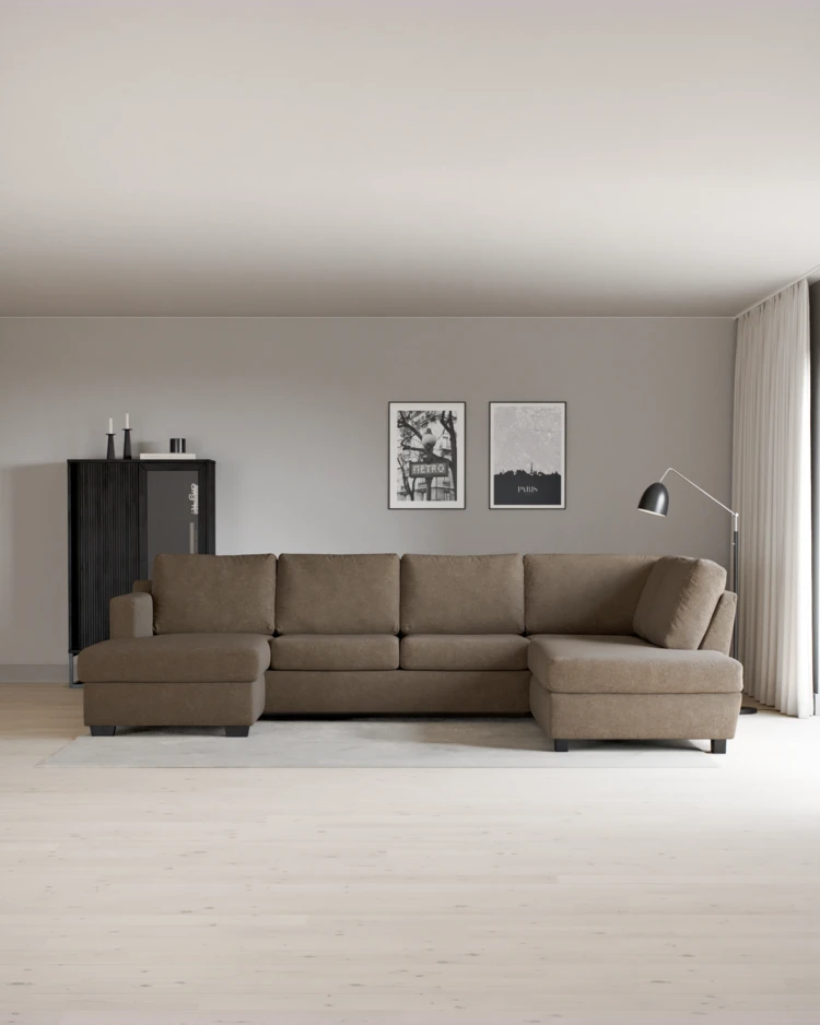 Friday - 3-sits soffa med schäslong vänster och divan höger - inspiration