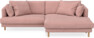 Harper - 4-sits med schäslong XL höger - Rosa