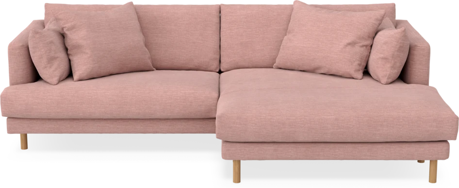 Harper - 4-sits med schäslong XL höger - Rosa