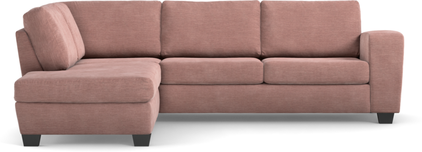 Friday - 2,5-sits soffa med divan vänster - Rosa