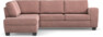 Friday - 2,5-sits soffa med divan vänster - Rosa