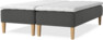 Delux Sense - Ramsäng, dubbelsäng med bäddmadrass - Grå