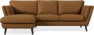 Madison Lux - 2-sits soffa med schäslong vänster - Brun