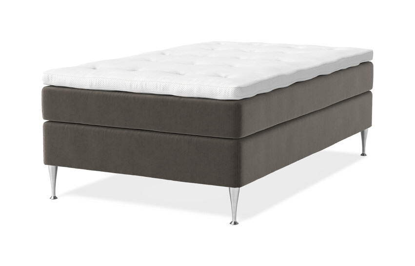 Sense Delux - Kontinentalsäng, enkelsäng med bäddmadrass Sleep Delux vit - Brun
