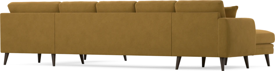 Eden - 3-sits soffa med schäslong vänster och divan höger - Gul