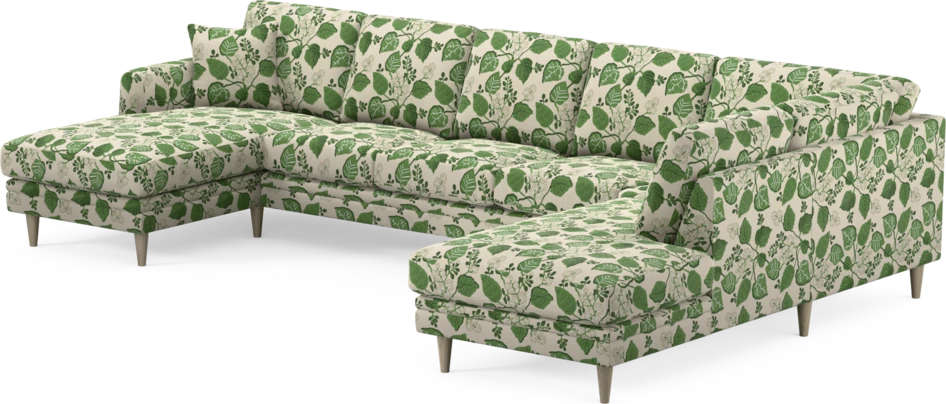 Eden - 3-sits soffa med schäslong vänster och divan höger - Flerfärgad