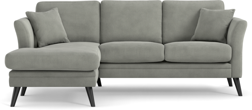 Eden - 2-sits soffa med schäslong - Grå