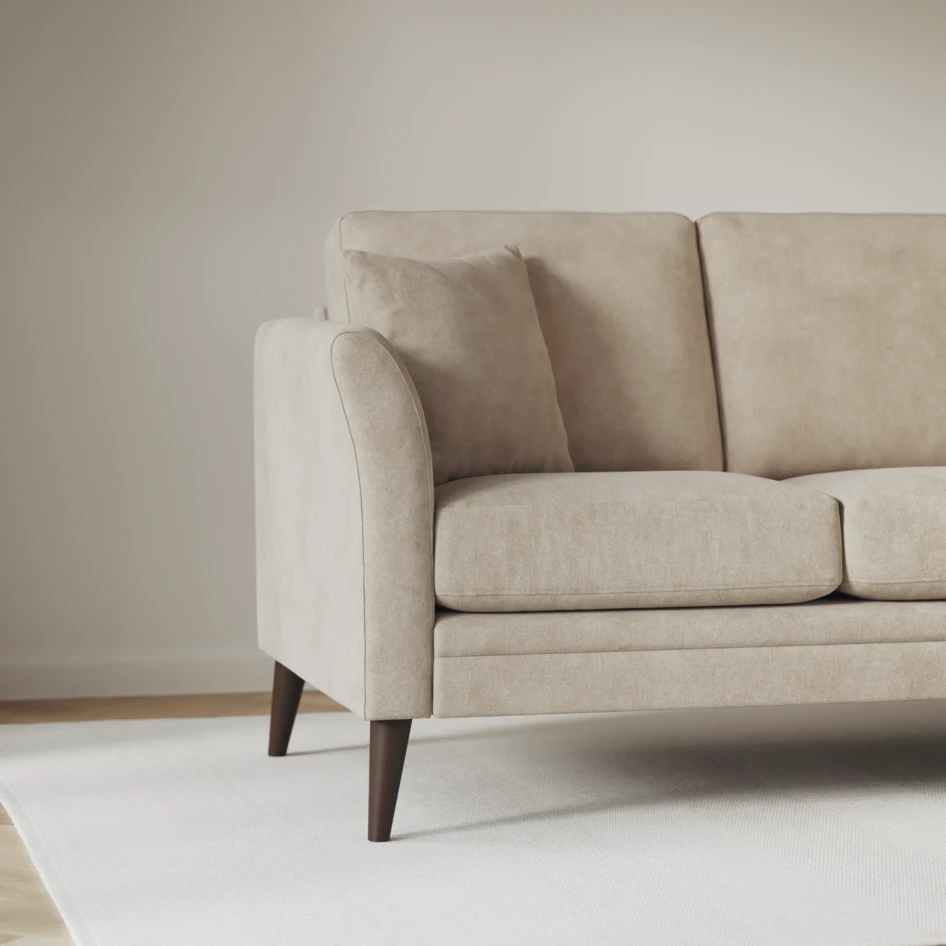 Eden - 3-sits soffa svängd - Beige