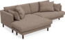 Harper - 4-sits med schäslong XL vänster - Brun