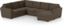 Friday - Hörnsoffa, 2+3-sits med schäslong höger - Brun