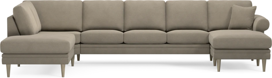 Eden - 3-sits soffa med divan vänster och schäslong höger - Beige