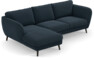 Madison Lux - 2-sits soffa med schäslong vänster - Blå