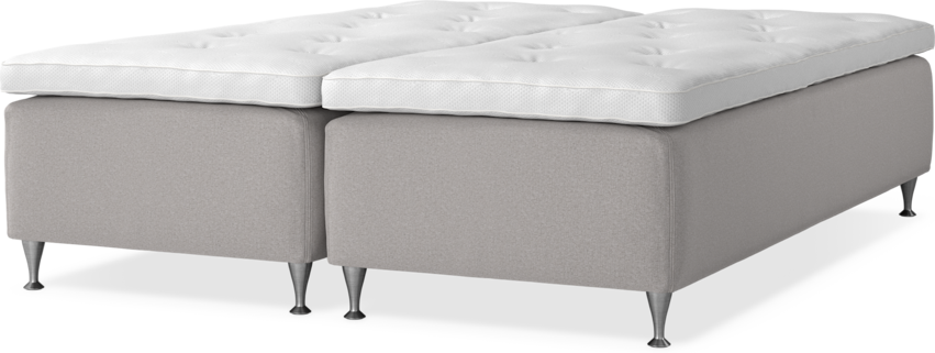 Delux Dream - Ramsäng, dubbelsäng med bäddmadrass - Grå