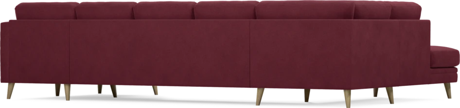 Eden - 3-sits soffa med divan vänster och schäslong höger - Röd