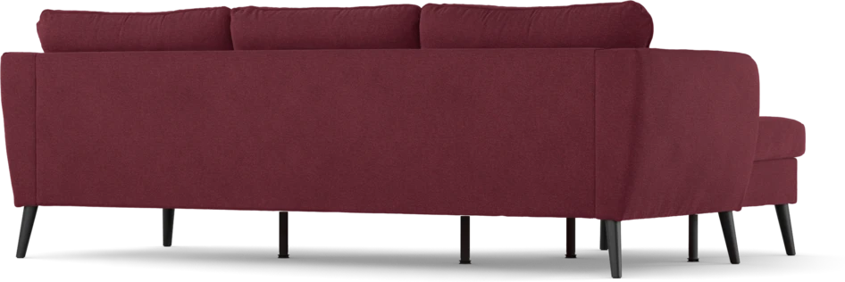 County - 3-sits soffa med flyttbar schäslong - Röd