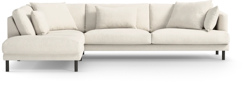 Harper - 3-sits soffa med divan vänster - Vit