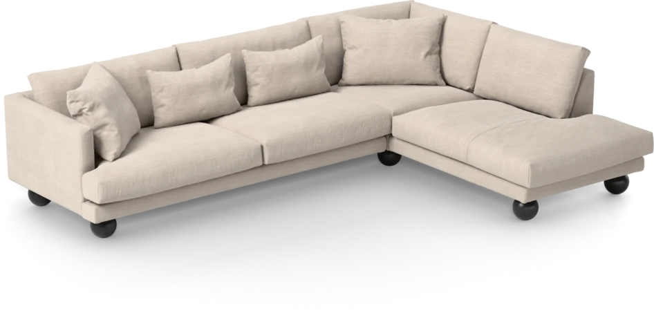 Harper - 3-sits soffa med divan höger - Beige