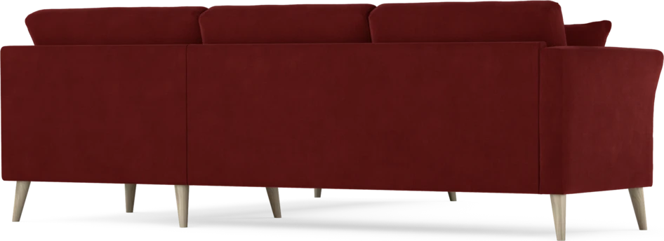Eden - Hörnsoffa, 2,5+2,5-sits - Röd