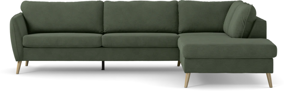County - 2,5-sits soffa med divan höger - Grön
