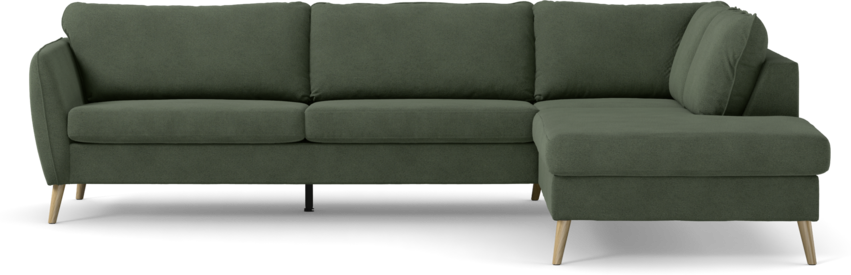 County - 2,5-sits soffa med divan höger - Grön