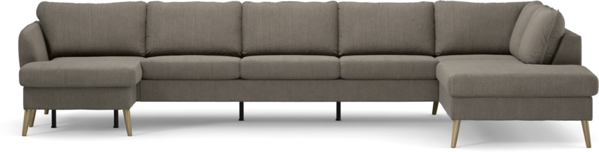 County - 4-sits soffa med schäslong vänster och divan höger - Brun