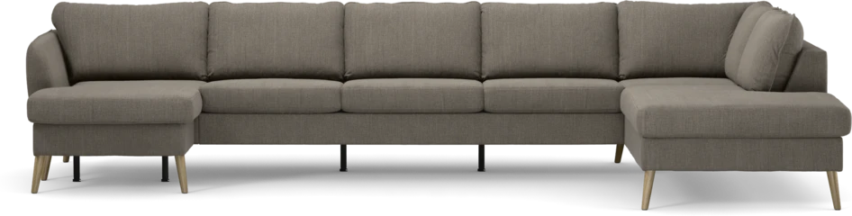 County - 4-sits soffa med schäslong vänster och divan höger - Brun