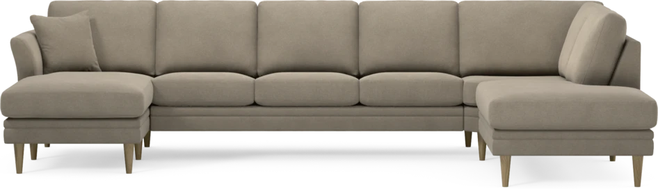 Eden - 3-sits soffa med schäslong vänster och divan höger - Beige